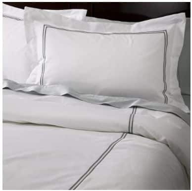 Organic Cotton Quilt Cover Sets Embroidery King / Silver