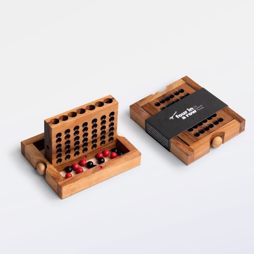 Planet Finska Four-in-a-Row Travel Wooden Game