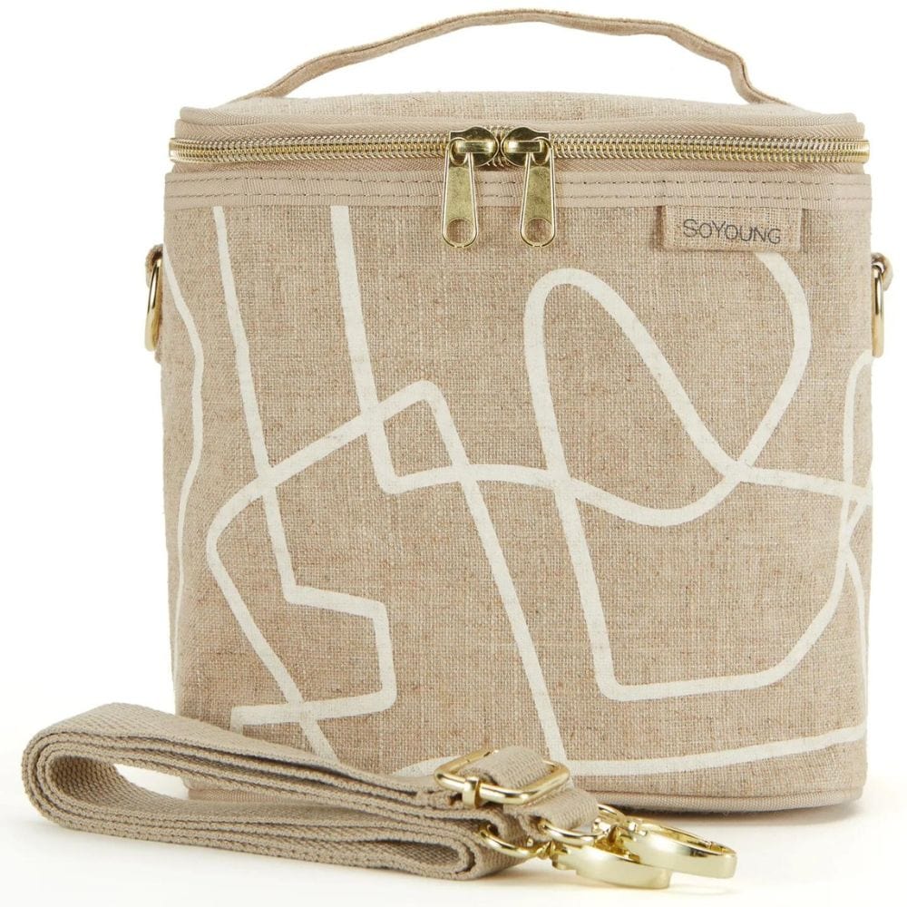 SoYoung Large Linen Insulated Lunch Poche