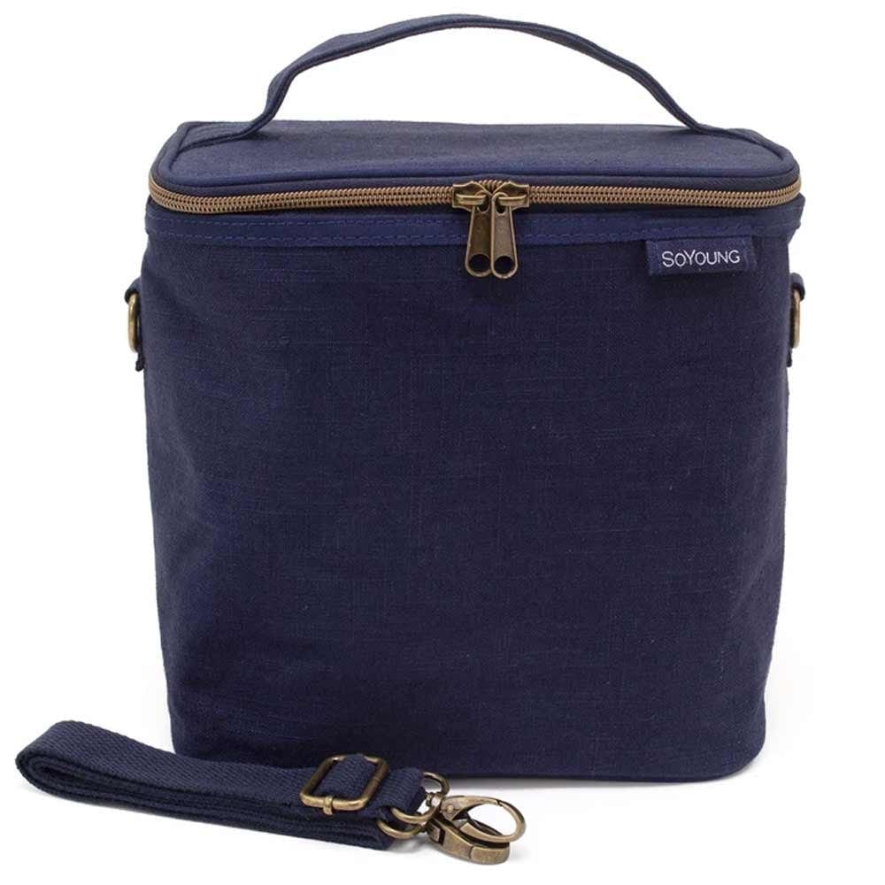 SoYoung Large Linen Insulated Lunch Poche