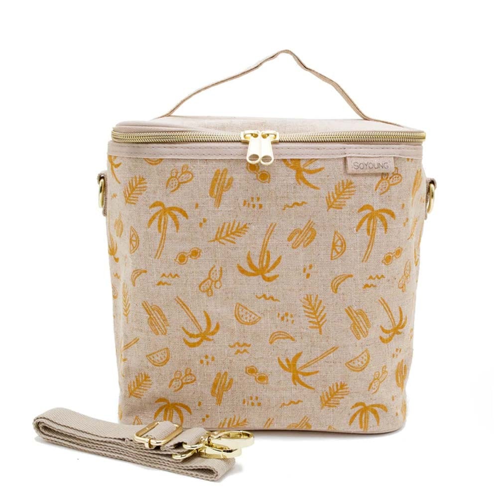 SoYoung Large Linen Insulated Lunch Poche