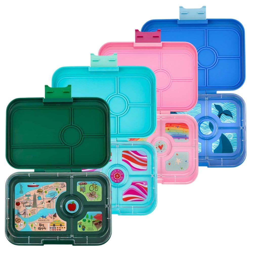 Leakproof Yumbox Tapas Greenwich Green - 4 Compartment - NYC Tray - La