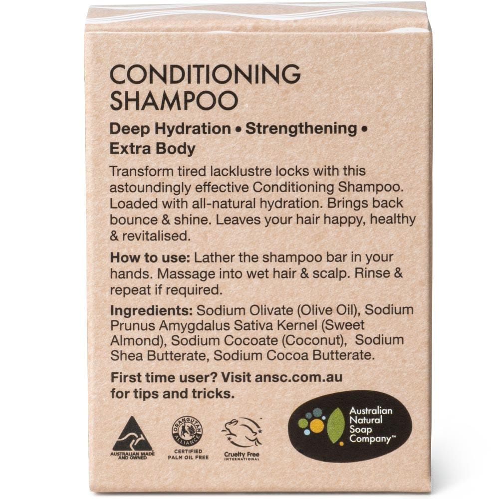 Australian Natural Soap Company Solid Conditioning Shampoo 100g