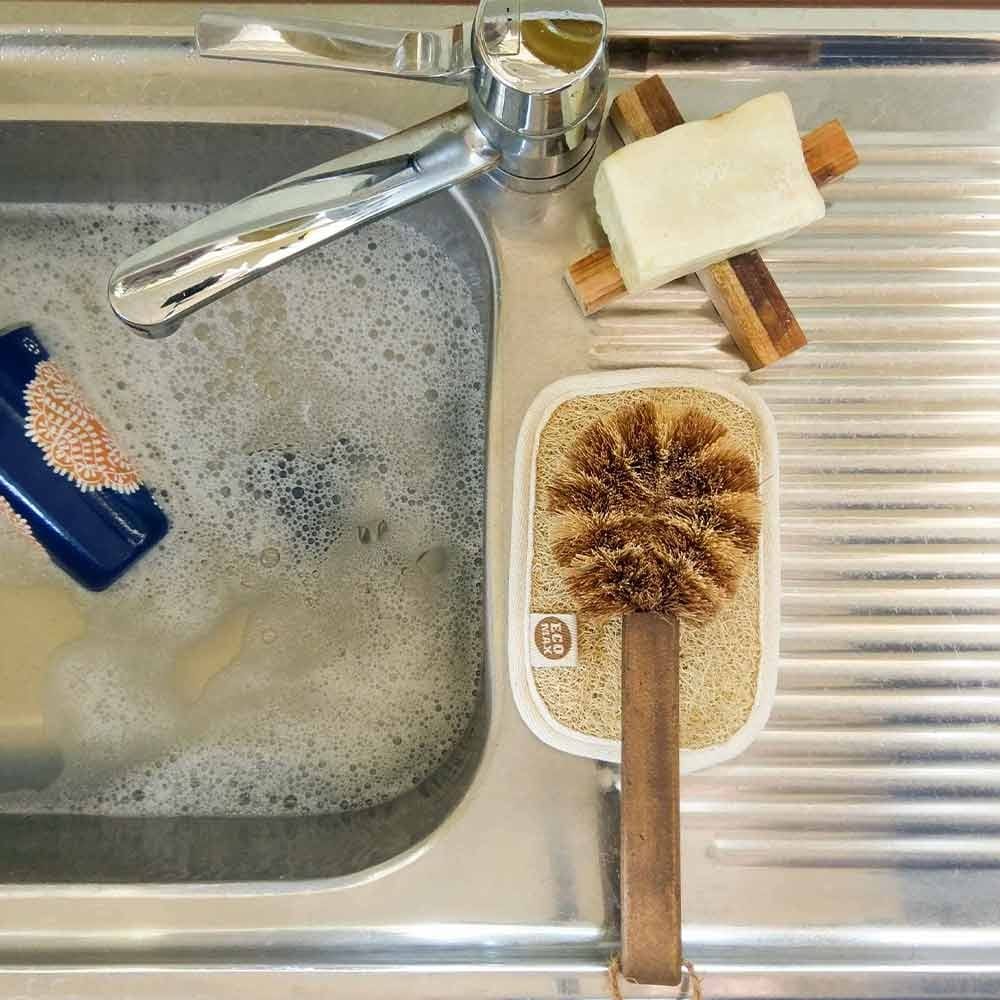 Ecomax Kitchen & Bathroom Loofah Scouring Pad - Twin Pack