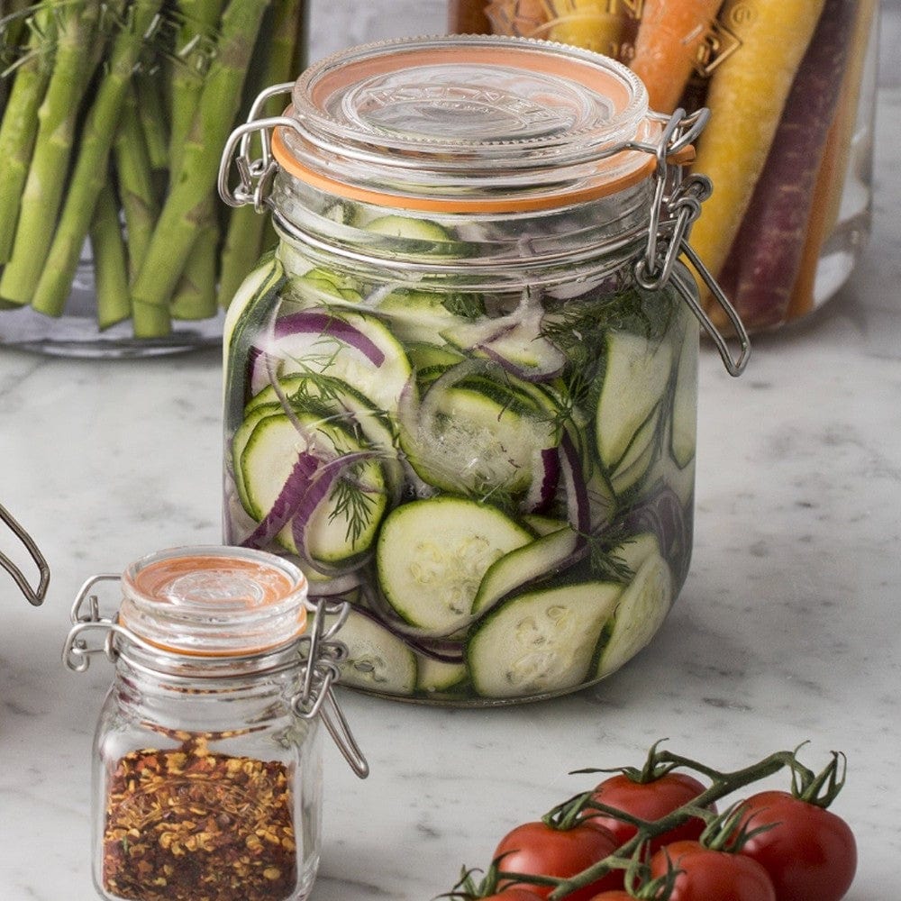 Kilner Square Clip Top Jar 1L