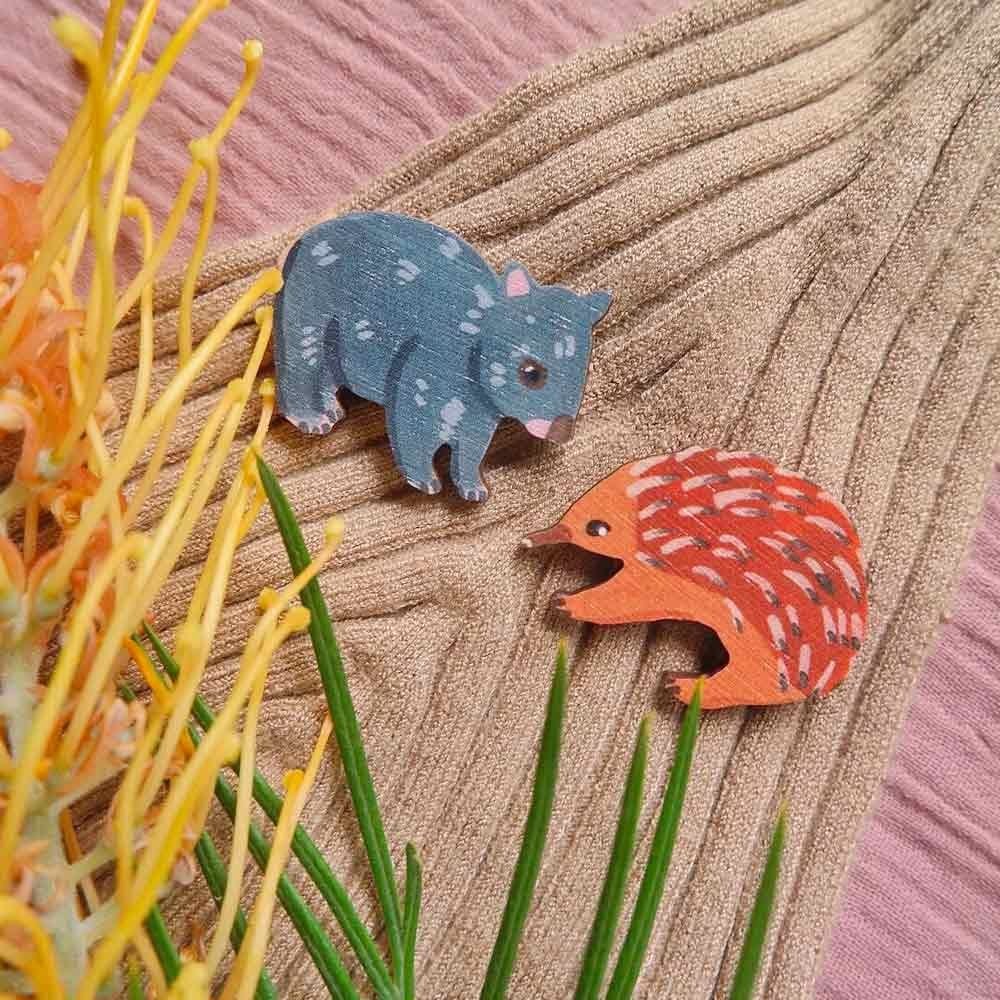 Pixie Nut and Co Echidna Brooch