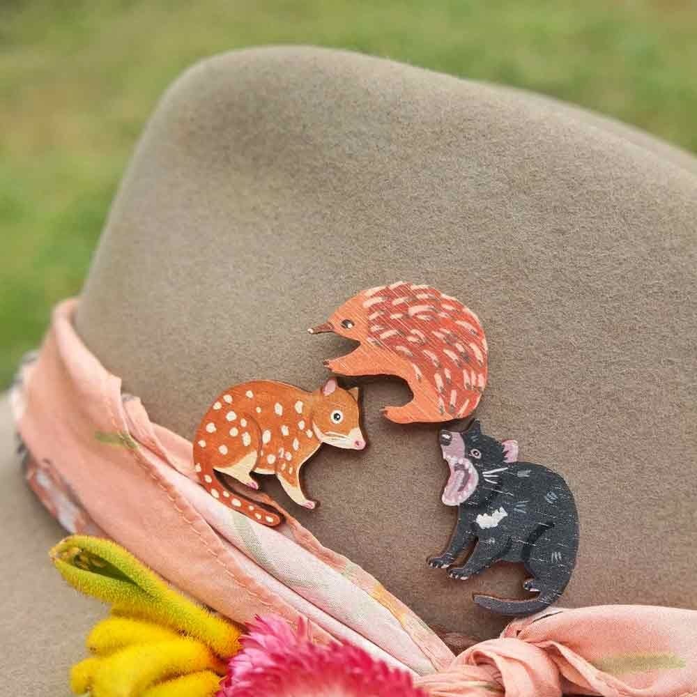 Pixie Nut and Co Echidna Brooch