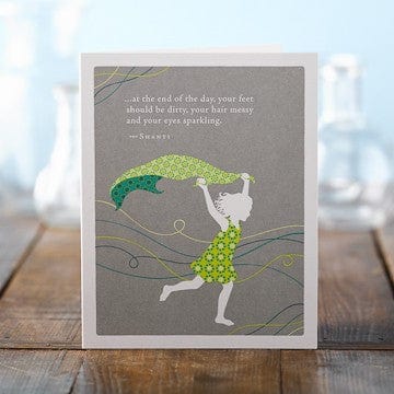 Positively Green Birthday Card - At The End Of The Day...