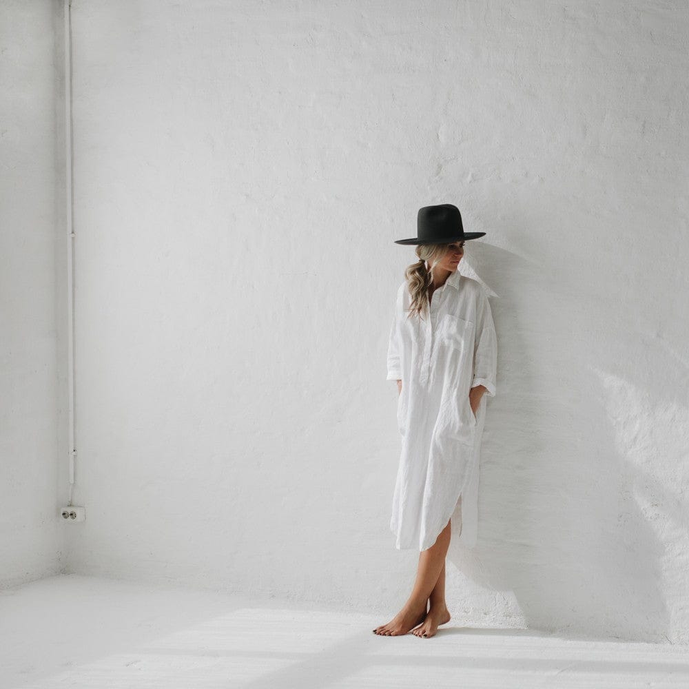 Seaside Tones Shirt Dress White