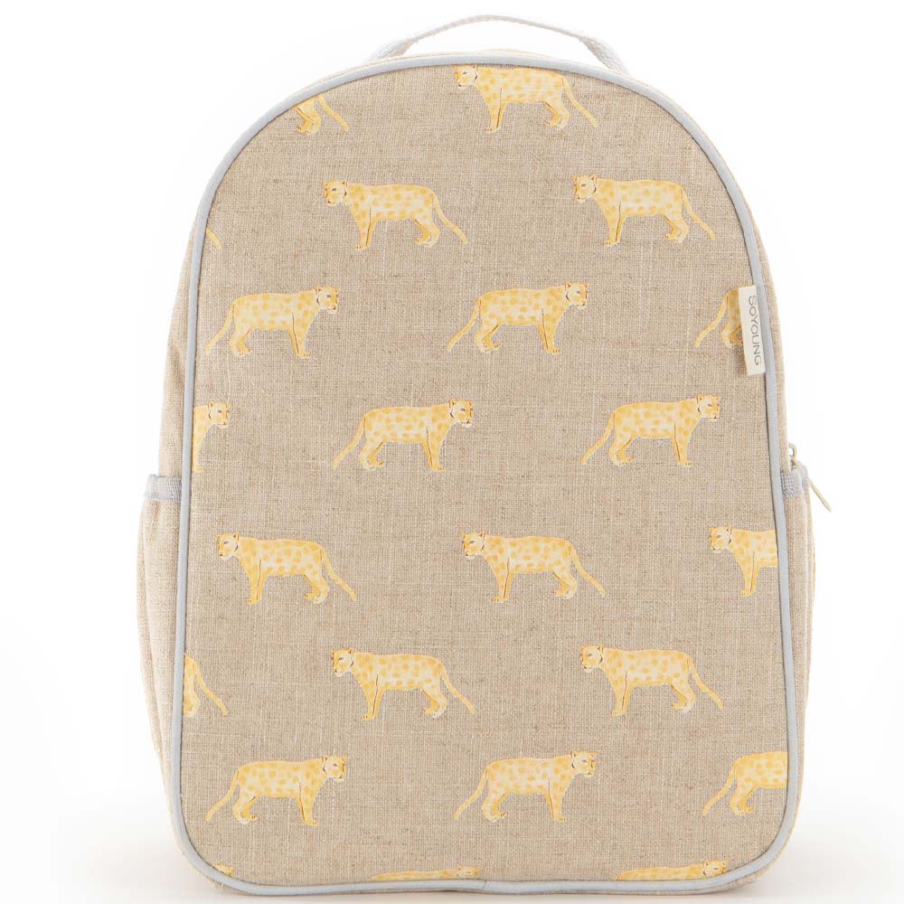 SoYoung Raw Linen Toddler Backpack - Golden Panthers