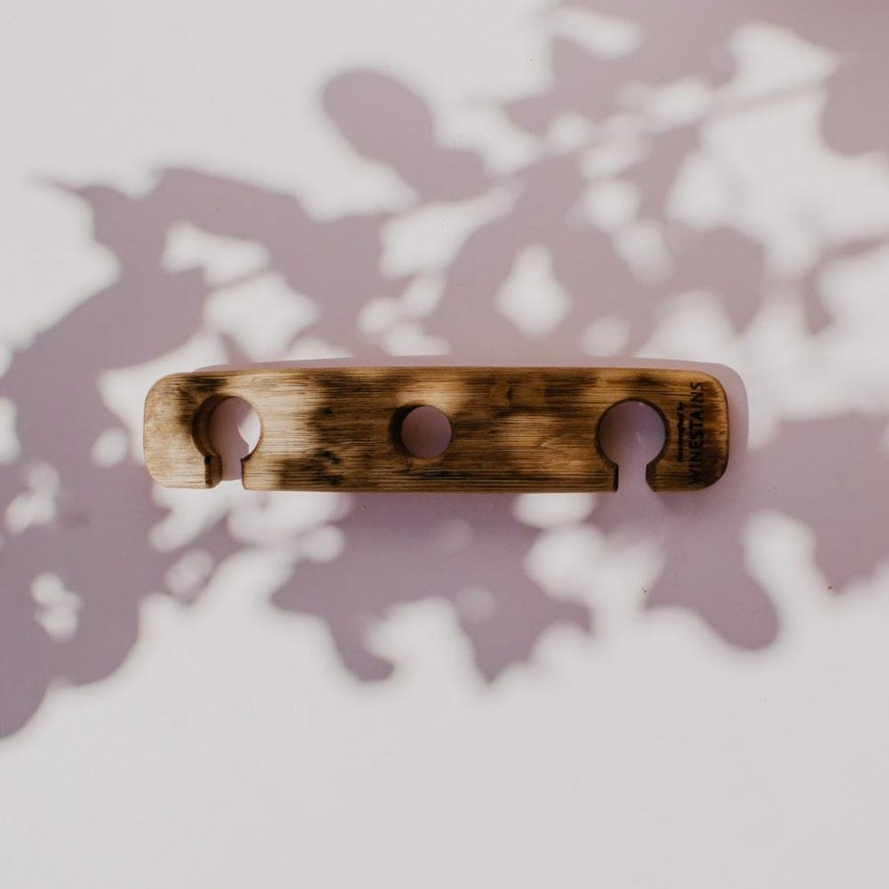 Winestains Wine Glass and Bottle Display