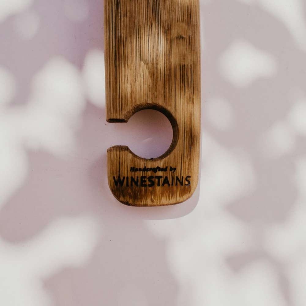 Winestains Wine Glass and Bottle Display