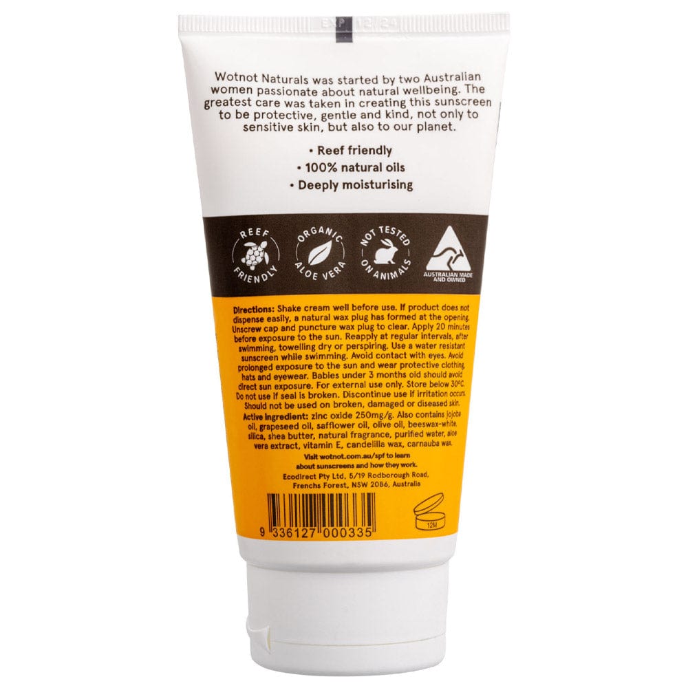 Wotnot palm oil free natural sunscreen SPF30 - 150g