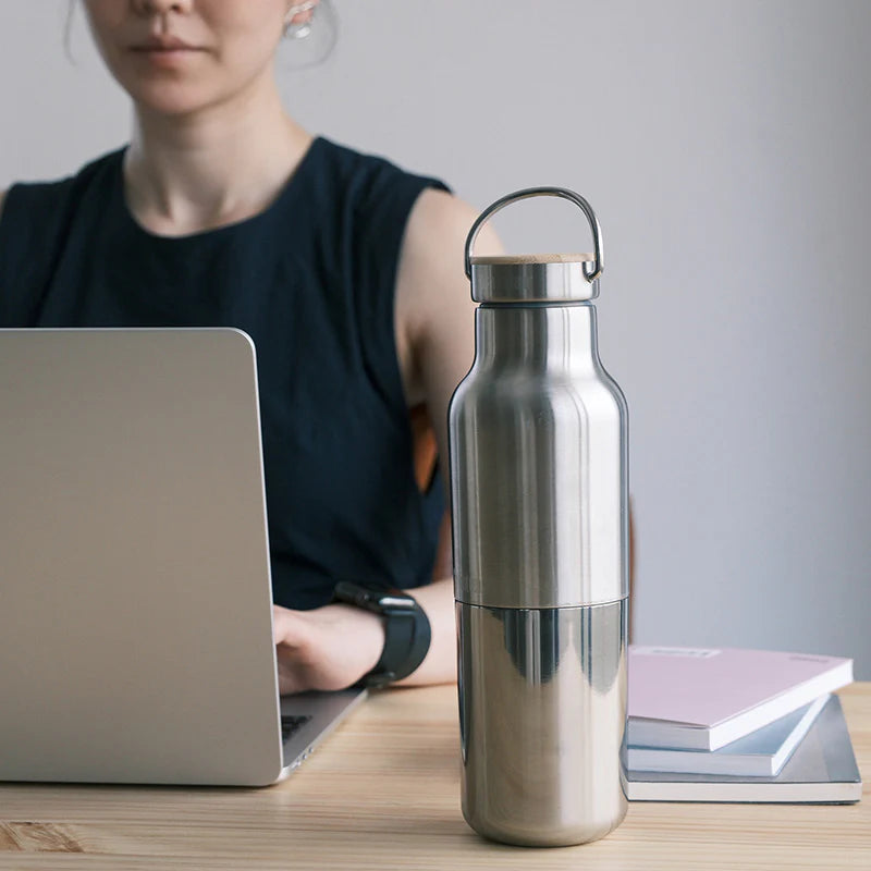 Klean Kanteen 20oz (592ml) Insulated Rise Reflect Bottle with Stainless Steel & Bamboo Lid
