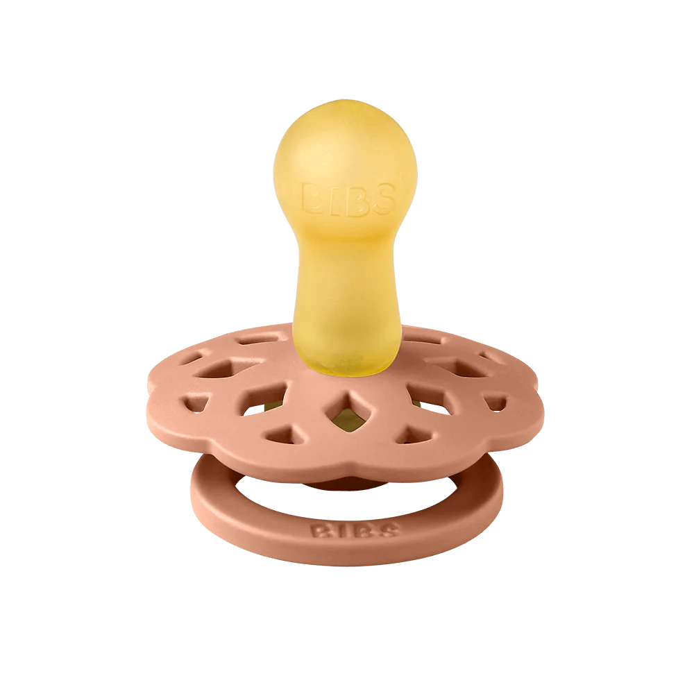 Bibs Round Boheme Natural Dummy Pacifier - Vanilla/Peach