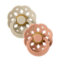 Bibs Round Boheme Natural Dummy Pacifier - Vanilla/Peach