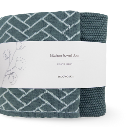 Ecovask Kitchen Towel Duo Organic Cotton