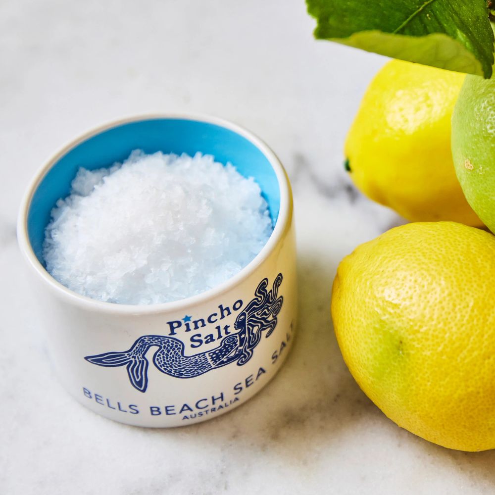 Bells Beach Hand Harvested Sea Salt – Finishing Salt in Ceramic Pot 110g