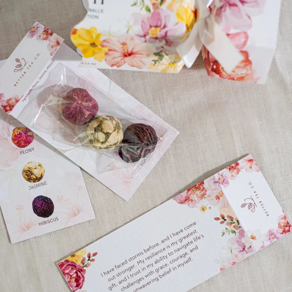 Better Tea Co. Blooming Tea Crackers - Tea Balls - 3pk Pink