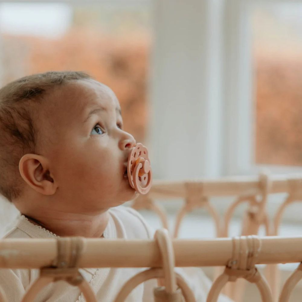 Bibs Round Boheme Natural Dummy Pacifier - Vanilla/Peach