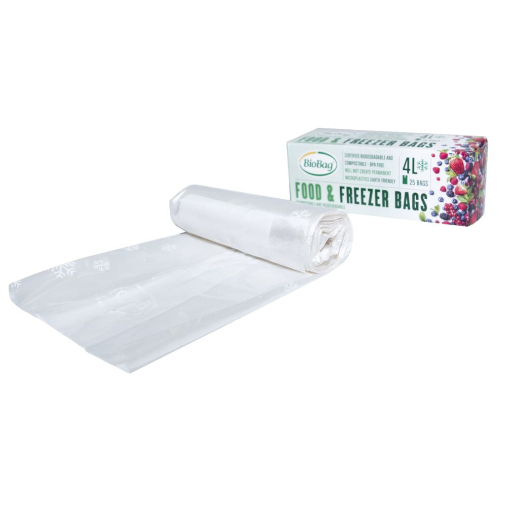 BioBag Biodegradable Food & Freezer Bags 4L - 25 bags