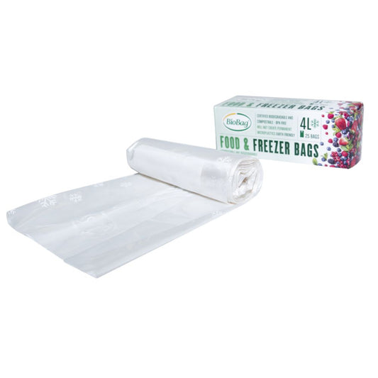 BioBag Biodegradable Food & Freezer Bags 4L - 25 bags