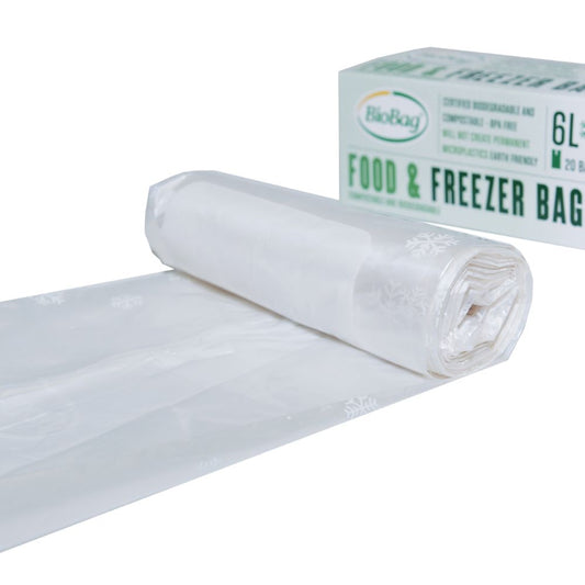 BioBag Biodegradable Food & Freezer Bags 6L - 20 bags