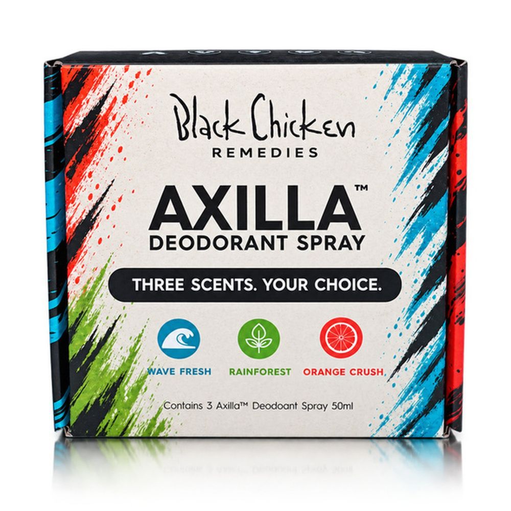 Black Chicken Remedies Axilla Deodorant Spray Trio Gift Pack - Teen & Kids