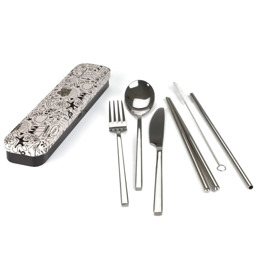 Carry Your Cutlery Portable Cutlery Set - Doodle Art
