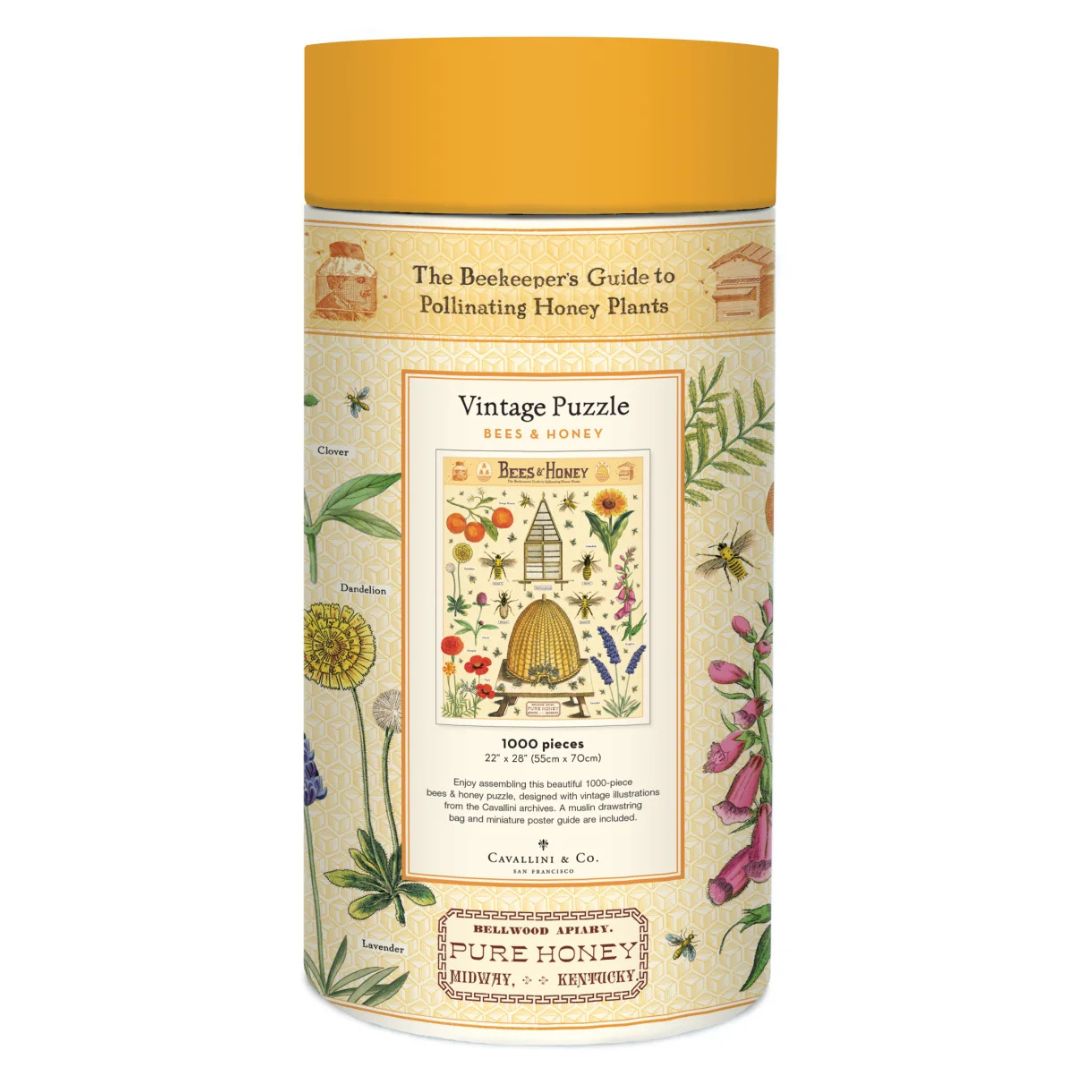 Cavallini Vintage Jigsaw Puzzle 1000 Piece - Bees & Honey