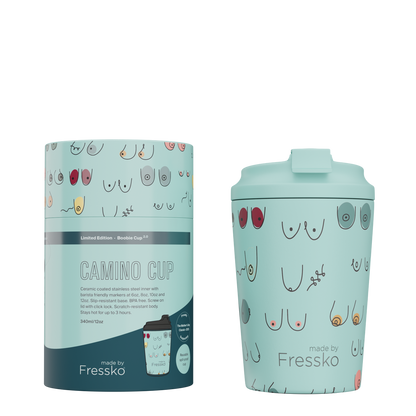 Fressko Reusable Ceramic Lined Cup 12oz  - (Limited Edition) Boobie 2.0