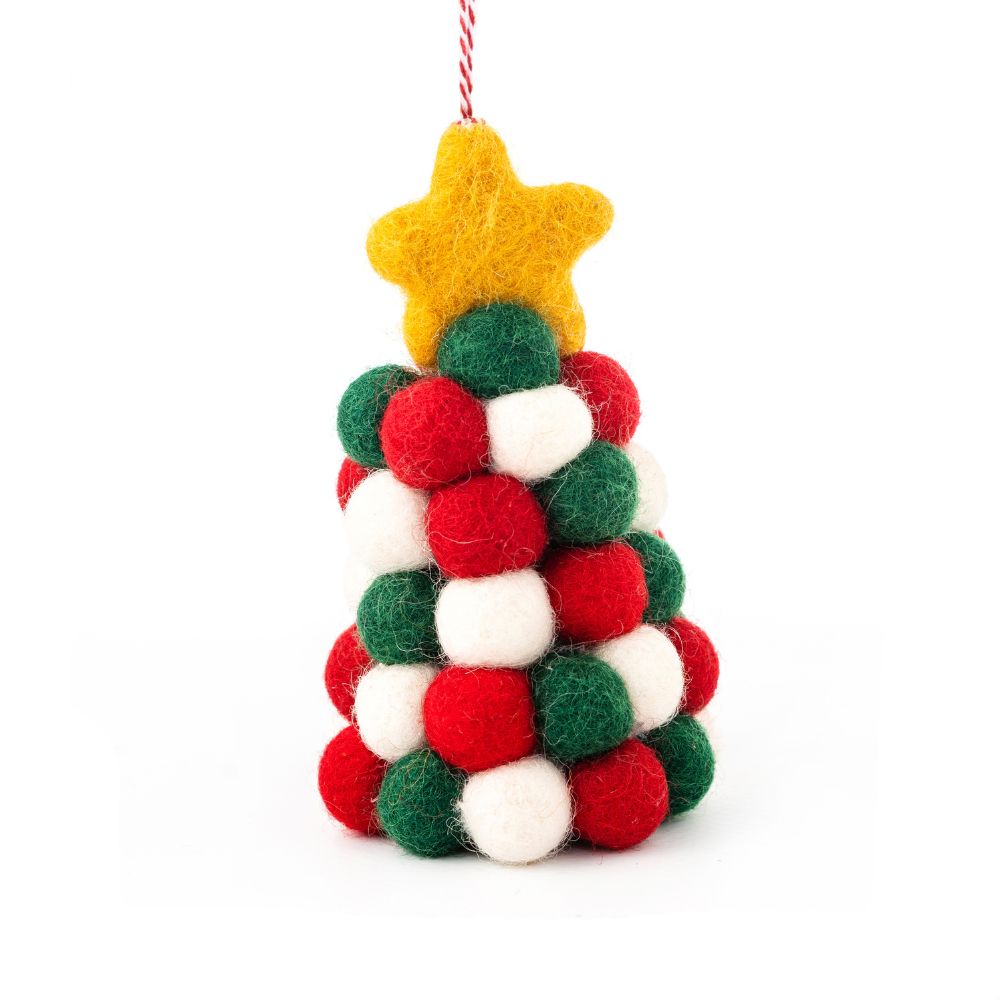 Christmas Decoration - Tree (Green, Red, White Balls)