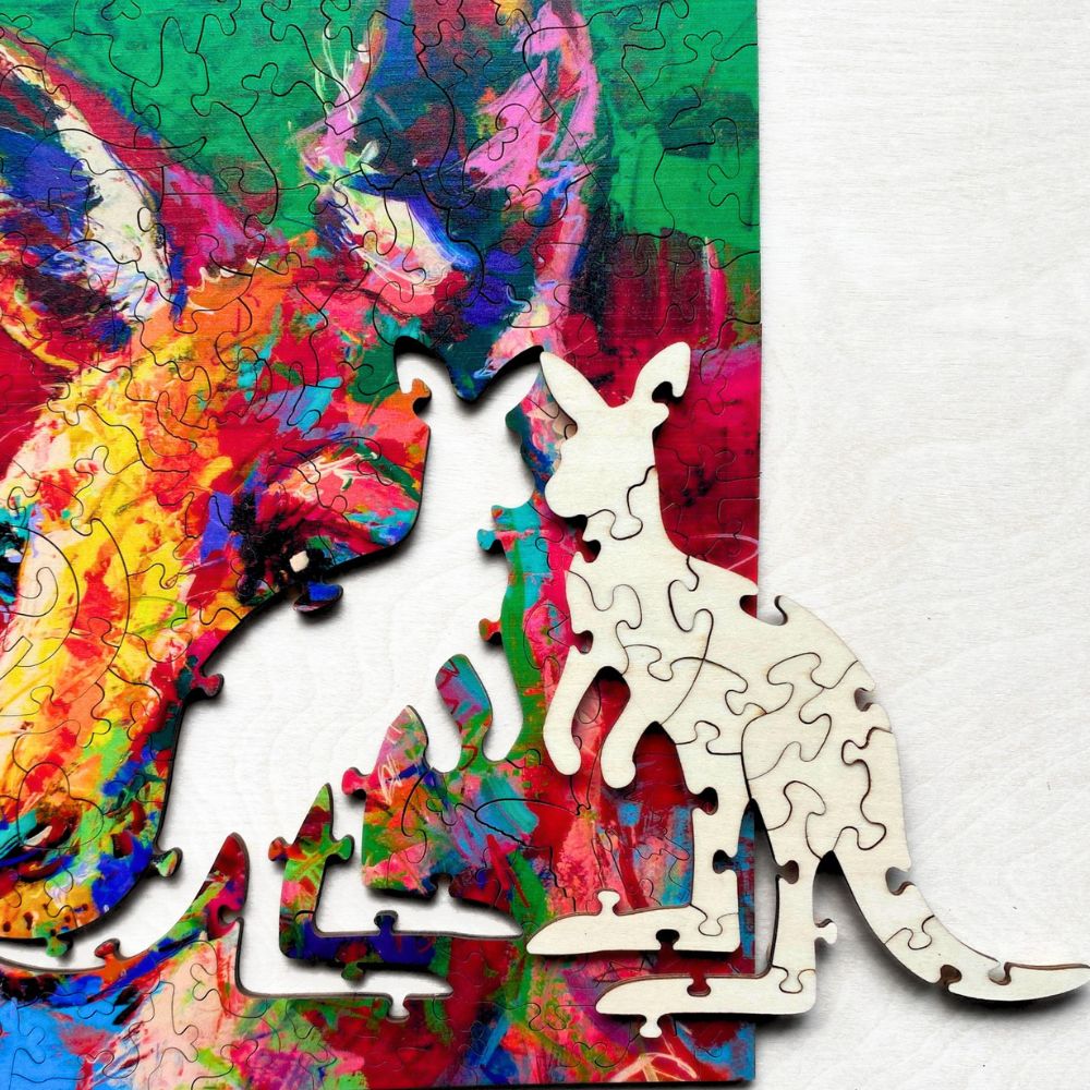 Twigg Puzzle Wooden Jigsaw Puzzle 147 Pieces - Clive Kangaroo