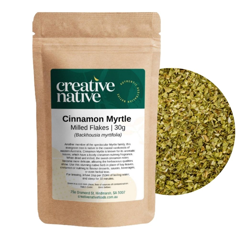 Creative Native Cinnamon Myrtle Flakes 30g BEST BEFORE OCTOBER 26