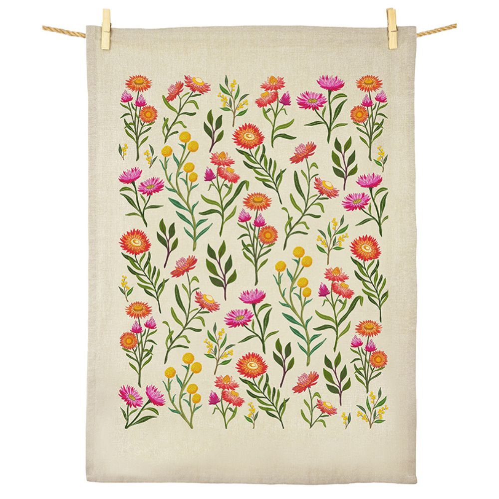 Earth Greetings Organic Cotton Tea Towel - Everlasting Love