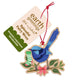 Earth Greetings Wooden Christmas Decoration - Splendid Fairy Wren