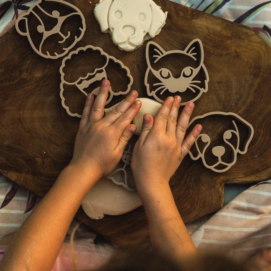 Cookie Cutter / Play Dough Cutter Set - Pet Faces (set of 5)