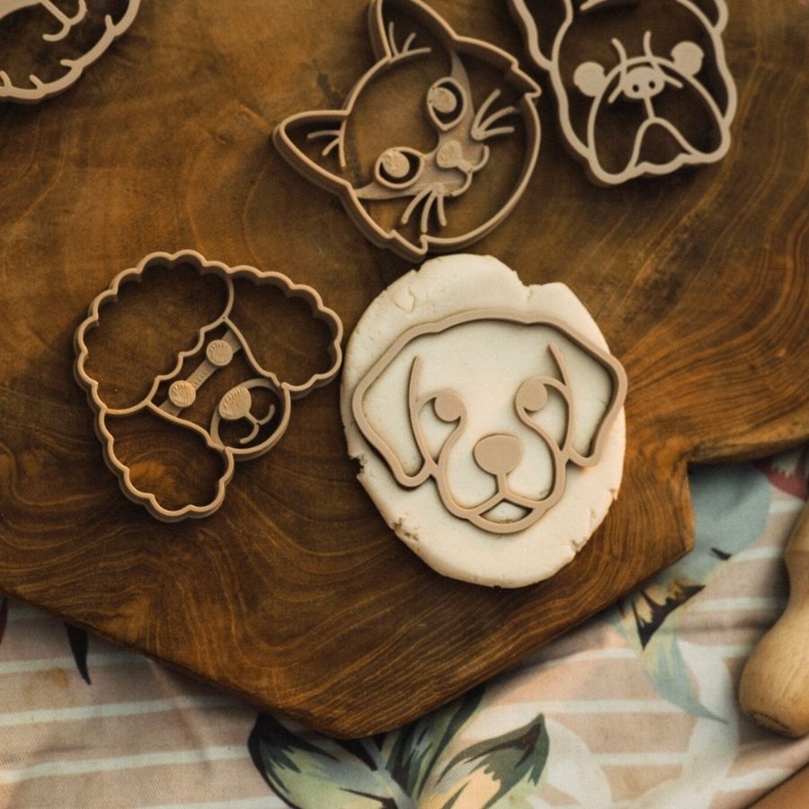 Cookie Cutter / Play Dough Cutter Set - Pet Faces (set of 5)