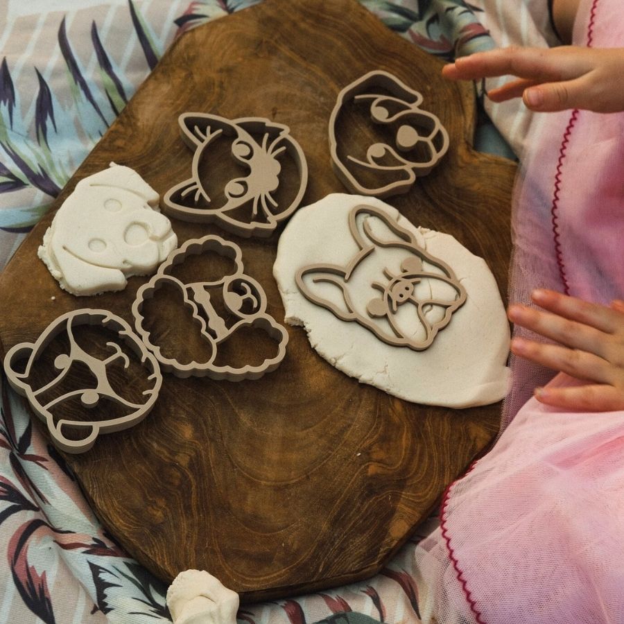 Cookie Cutter / Play Dough Cutter Set - Pet Faces (set of 5)