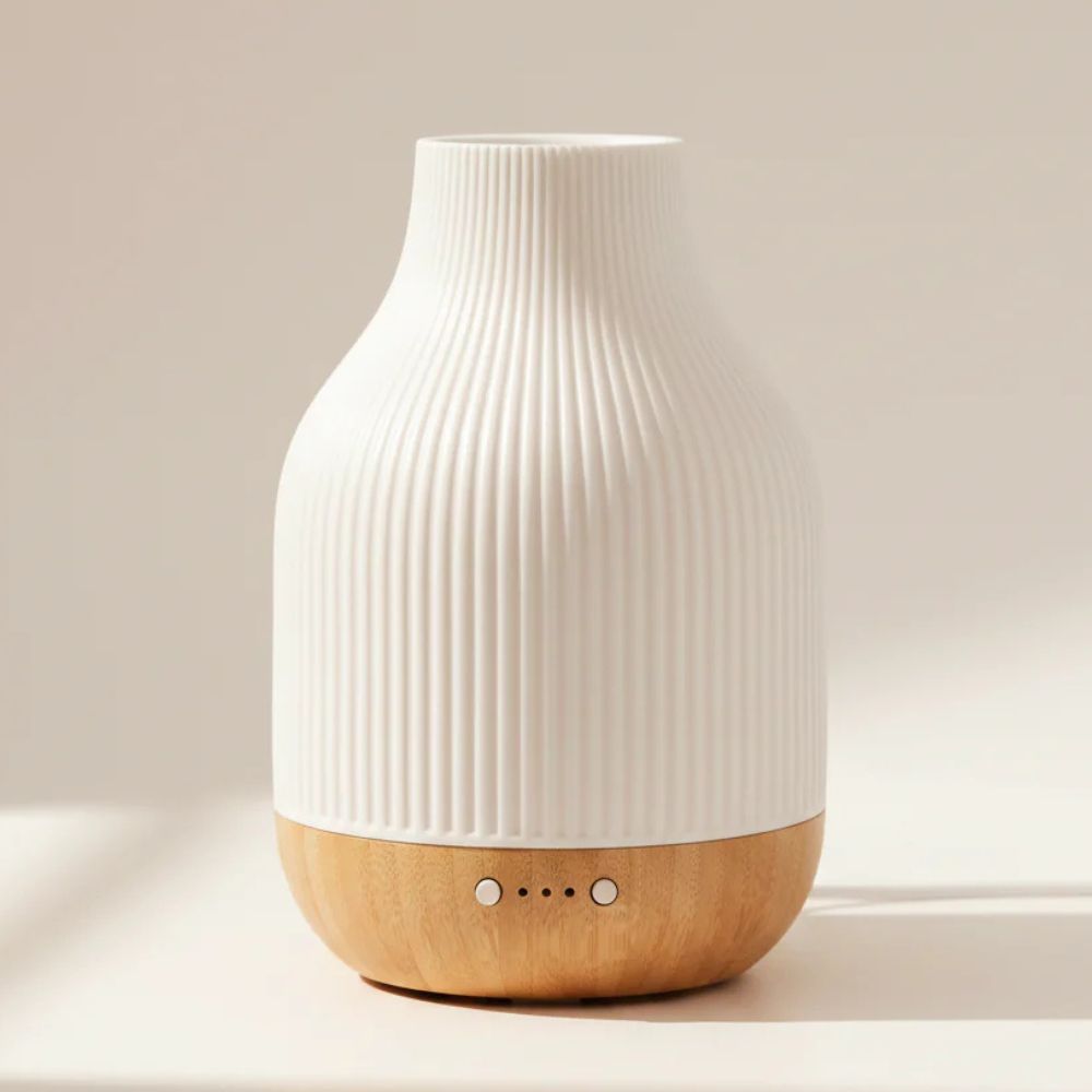Eco Modern Essentials Coastal Ceramic and Bamboo Diffuser