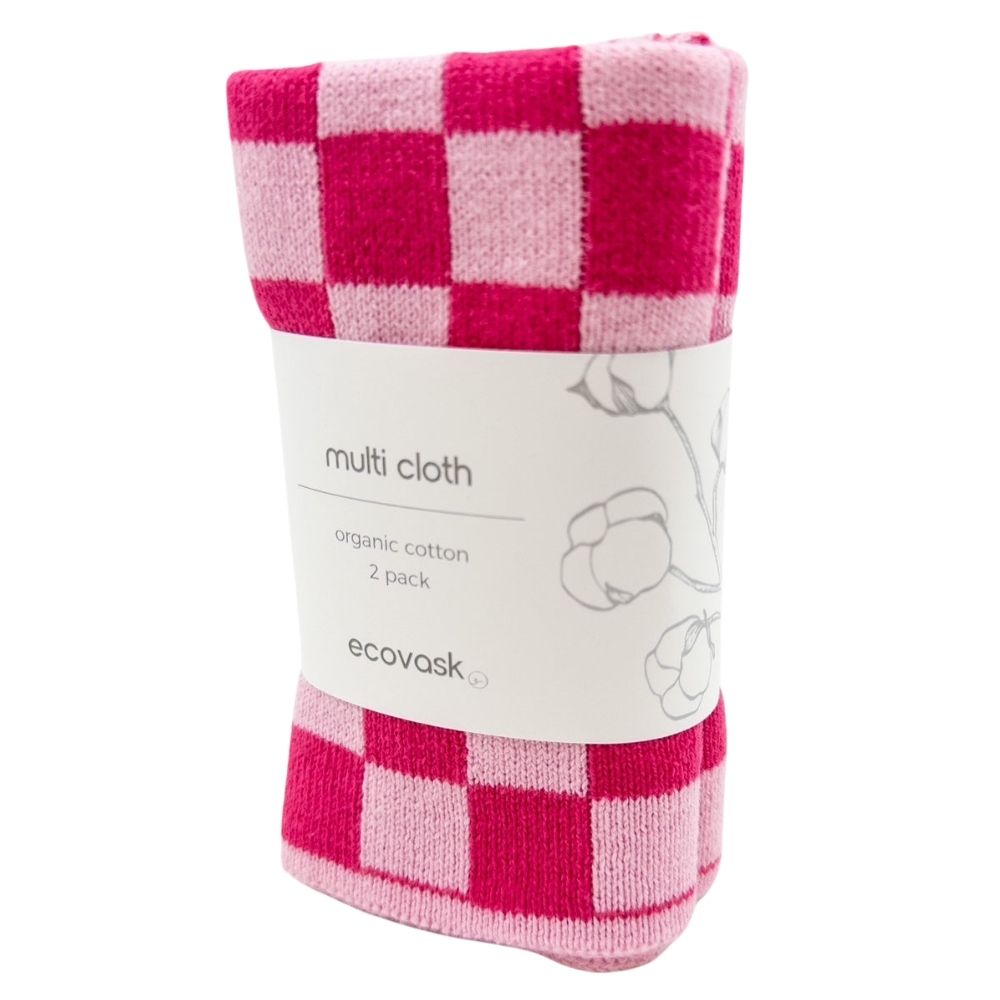 Ecovask Wash Cloth / Multi Cloth 2 Pack Organic Cotton