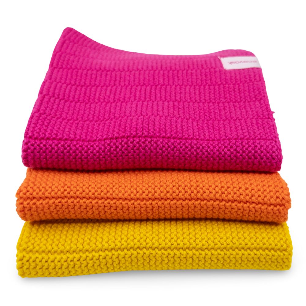 Ecovask Dish Cloths HEAVY DUTY 3pc | Organic Cotton