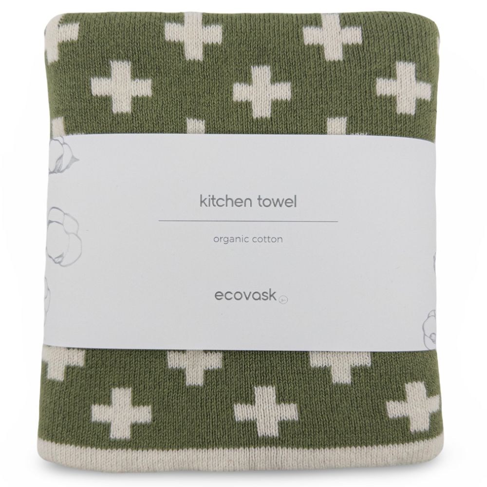 Ecovask Kitchen Tea Towel Single Organic Cotton