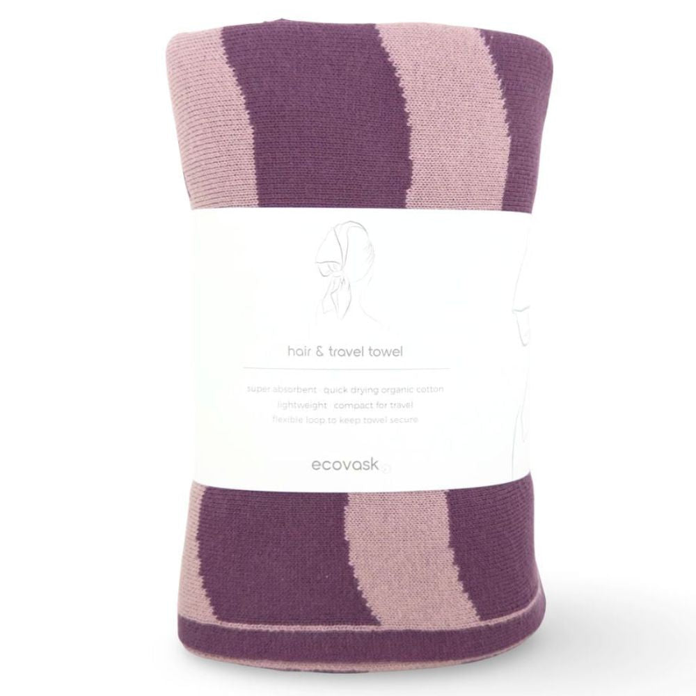 Ecovask Travel Towel & Hair Wrap - Organic Cotton