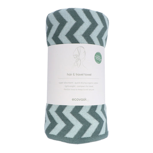 Ecovask Organic Cotton Hair & Travel Towel