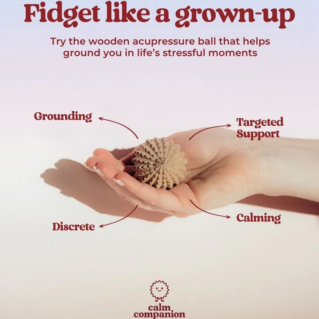 Calm Companion Wooden Acupressure & Sensory Ball