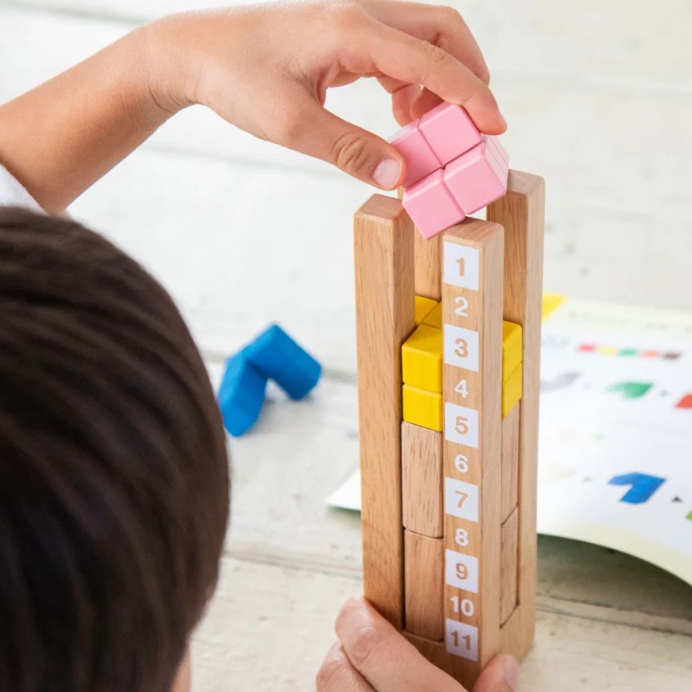 Geni Toys Wooden Packer Stacker Puzzle Blocks