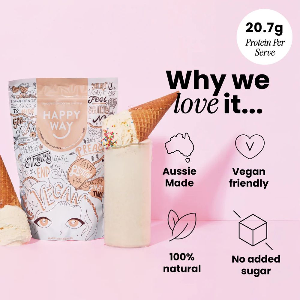Happy Way Pea Protein Powder 500g - Vanilla
