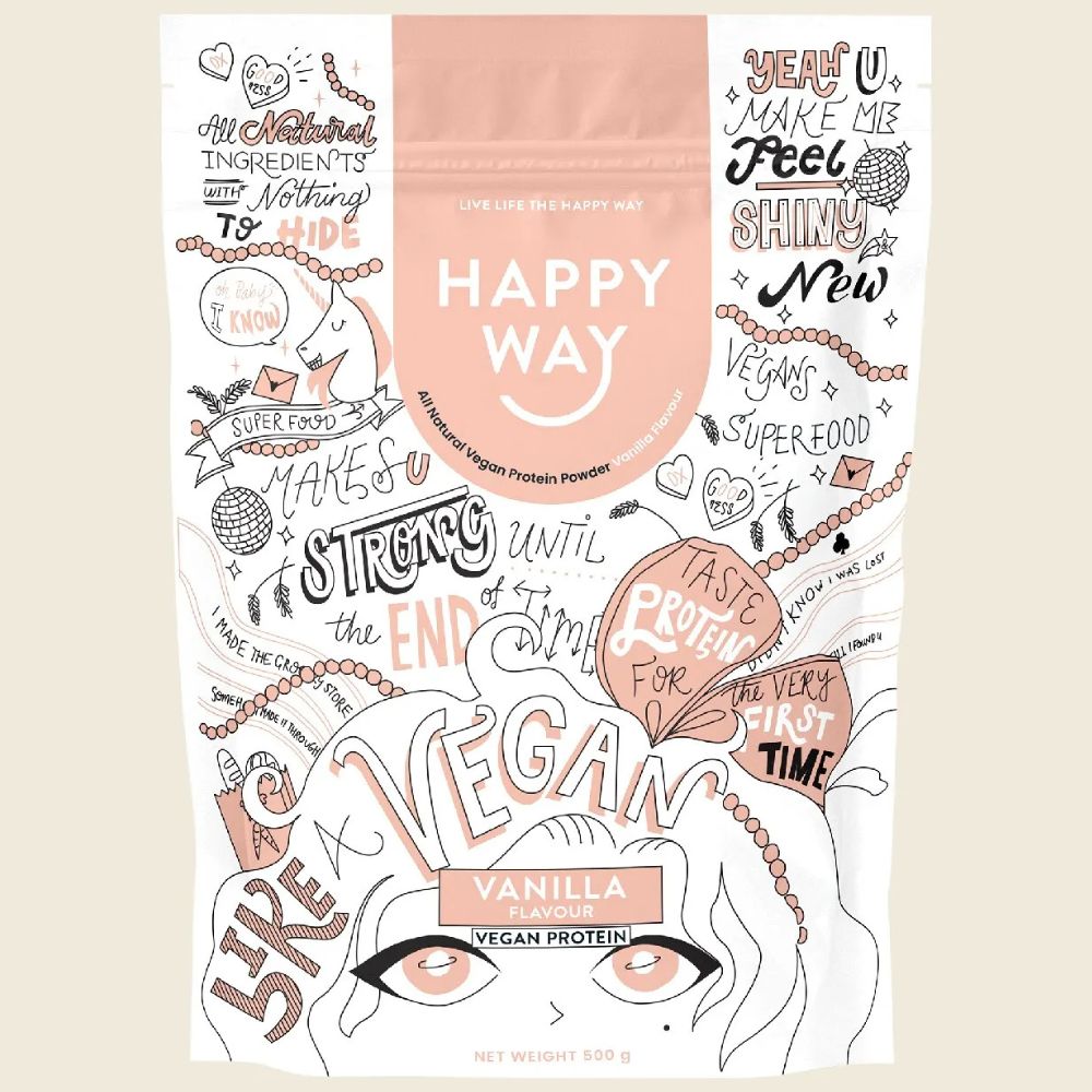 Happy Way Pea Protein Powder 500g - Vanilla