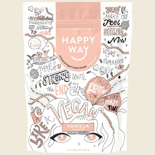 Happy Way Pea Protein Powder 500g - Vanilla